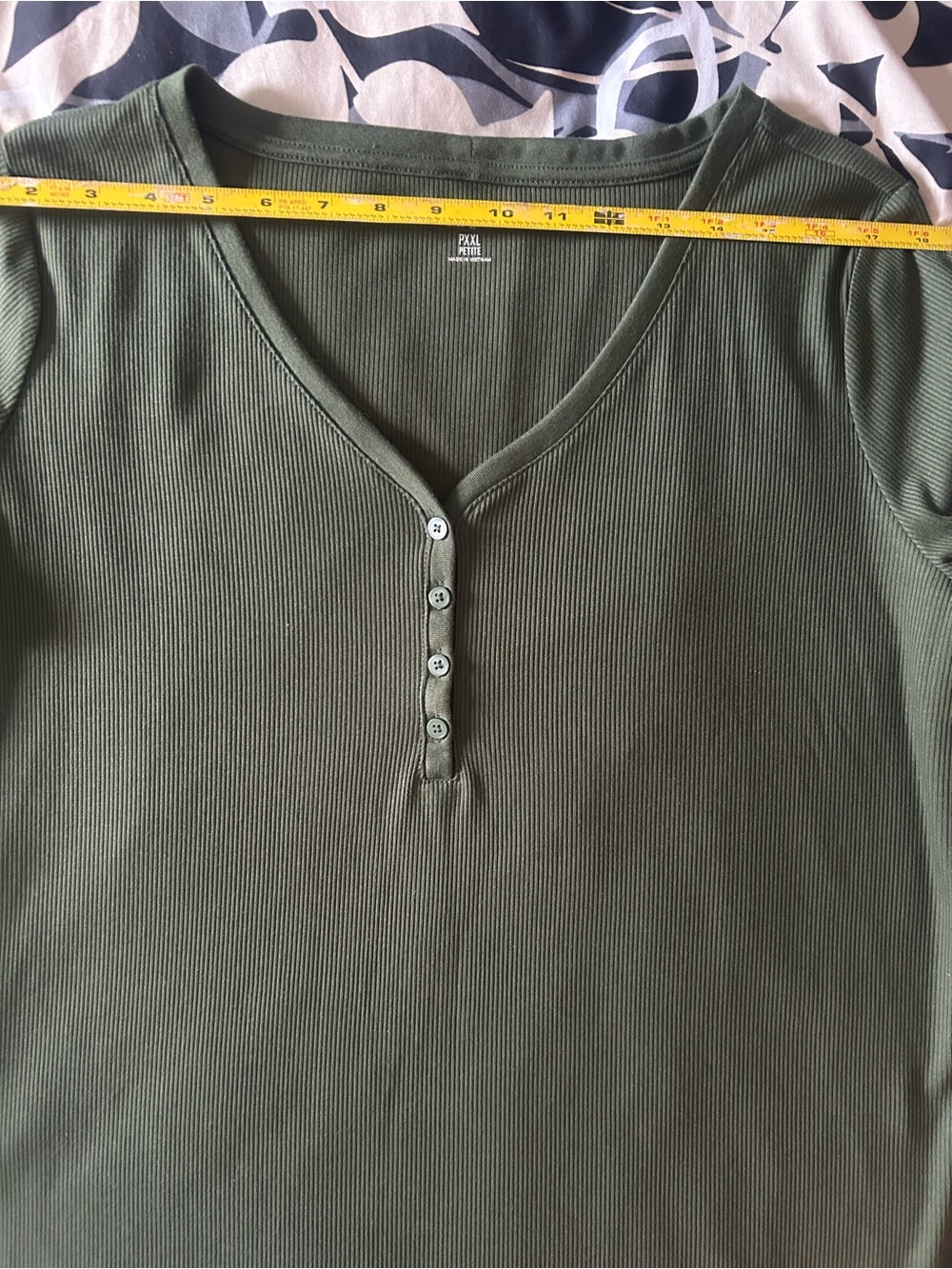 a.n.a Olive Green Long-Sleeve Henley Top - Picture 5 of 9